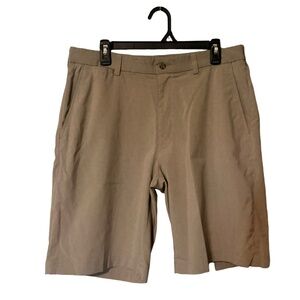 Grand Slam Men’s Khaki Golf Shorts Size 34 Flat Front Stretch